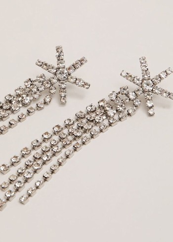 Phase Eight Silver Sparke Star Drop Jewellery Silver Canada | YFONLQ-095